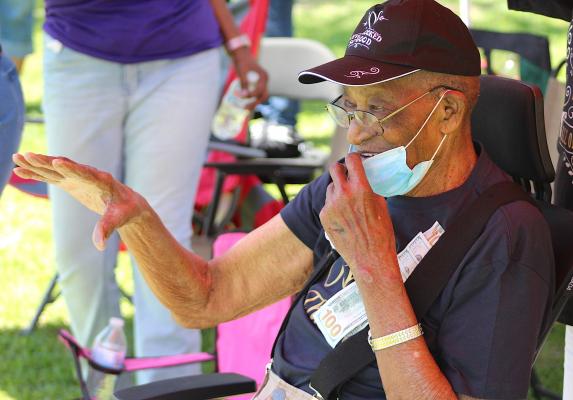 F. O. Tyler was visited by people from all parts of his life including former students and athletes, city officials from various Austin County municipalities and friends from along his 100-year journey. (Cole McNanna/Sealy News)