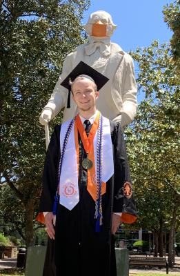 Sealy High School alumnus Matthias Litzmann earned three sets of honors in completing his Bachelor of Science degree in Psychology at Sam Houston State. COURTESY PHOTO