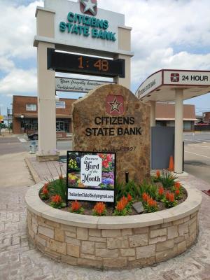 Citizens State Bank at 222 Main Street in Sealy won the first ever Business Yard of the Month awarded by the Garden Club of Sealy. CONTRIBUTED PHOTO