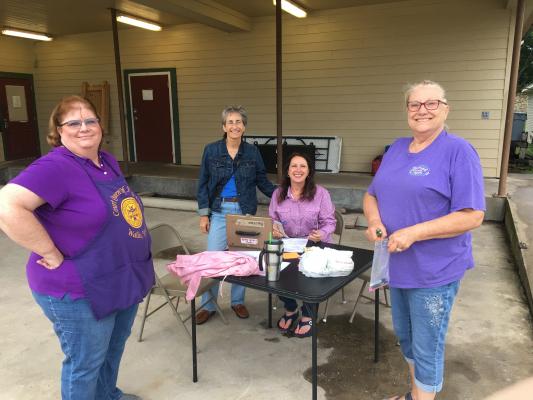 Friendly faces were at the entrance to greet residents participating in the Chicken Fried Steak fundraiser hosted by the CDA June 4. Pictured from the left are Erin Kulhanek, Anna Apanel, Melinda Witte and Dorothy Bodle. CONTRIBUTED PHOTO