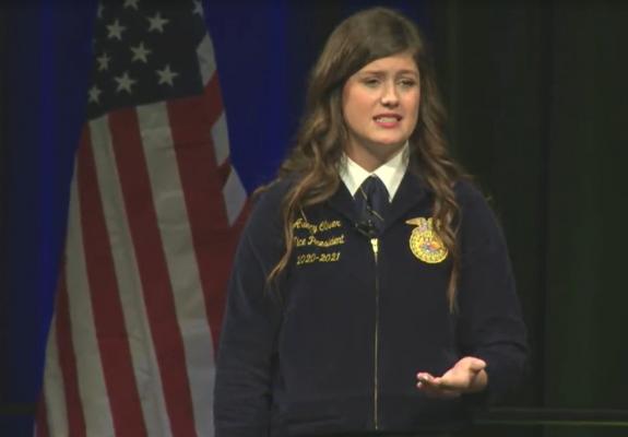 Avery Oliver, a member of Sealy High School’s Class of 2020 and Blinn College’s Livestock Judging team, competed at the National FFA Convention in Indianapolis Oct. 29 as only the second Sealy FFA representative in program history. National FFA Convention