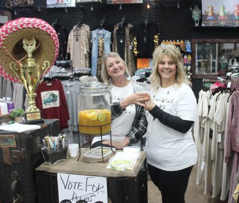 Jill Waters and Dona Brazda helped provide guests with margaritas at Patches by Smith and Co. who had won the award for best margarita.