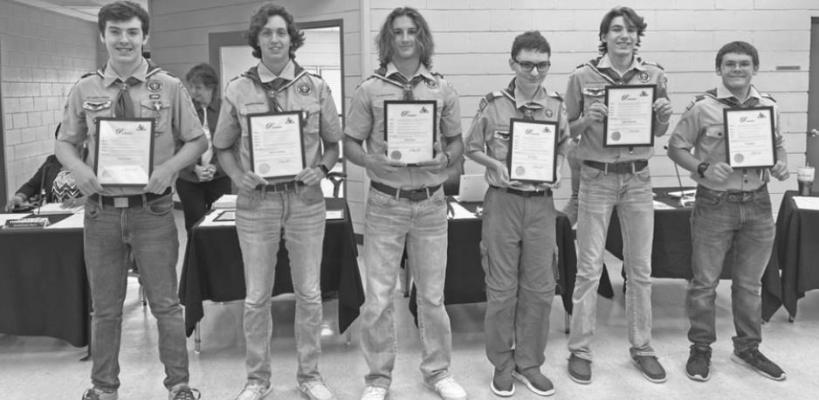 Local Eagle Scouts were congratulated and recognized by the Sealy City Council on May 3. RAE DRADY