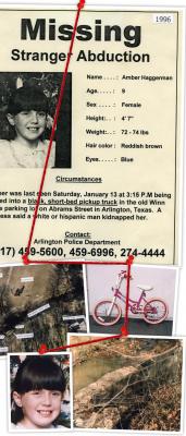 The events of Amber Hagerman’s disappearance led to the creation of the AMBER Alert System. PHOTOS FROM ARLINGTON POLICE DEPARTMENT