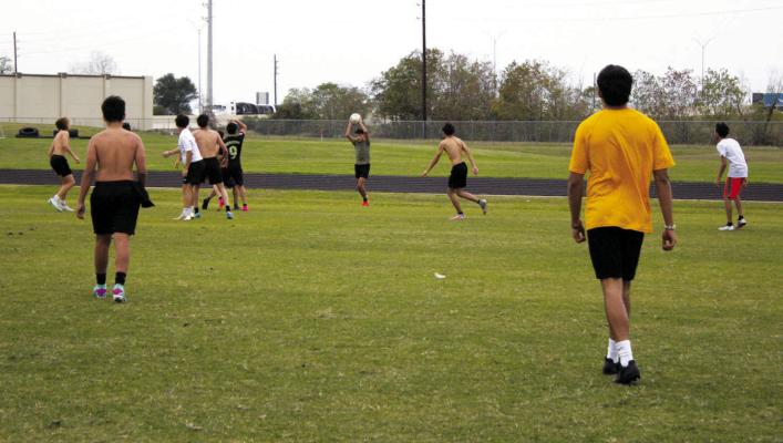 Potential prospects compete for a roster spot at soccer tryouts as Coach Perez looks to have a full squad ahead of the new season. Photos by Abenezer Yonas