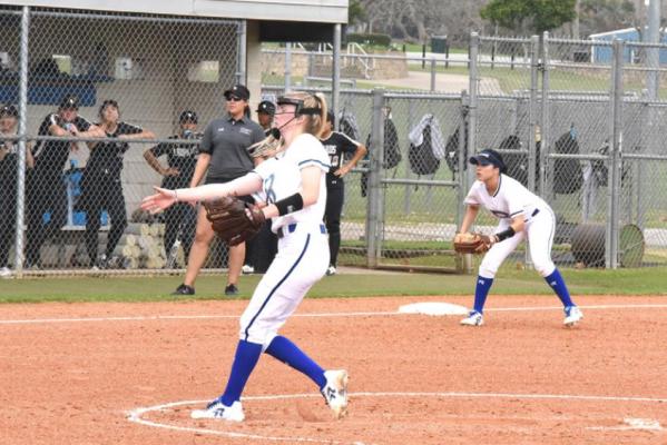 Blinn College softball opened the regular season by splitting a doubleheader. The Buccaneers beat Temple and fell to Louisiana State. Contributed photo