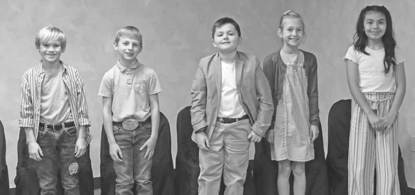 Third grade spelling bee participants: Karter Mayfield, Cameron Kocian, Thomas Ingenhuett, Siena Hyslop, and Samantha Garcia. Not pictured: Hadley Windstead CONTRIBUTED PHOTOS