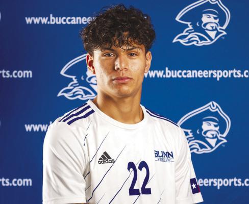 Blinn’s David Garcia has been named to the 2023 United Soccer Coaches Junior College Division I Men’s All-American team. CONTRIBUTED PHOTO