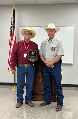 On April 29, Richard Holloman was recognized as he retired after 40 years of service to the communities of Austin County. Holloman was presented with a plaque, thanking him with much gratitude for dedication to service and congratulating him on this milestone by Austin County Sheriff Jack Brandes.