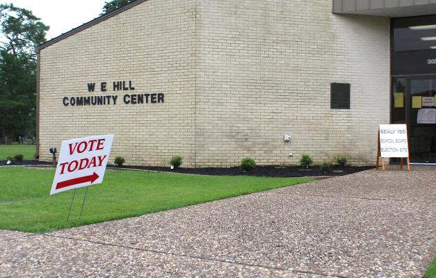 Voting locations, including Sealy’s Hill Center, are open from 7 a.m. to 7 p.m. Saturday, May 1. (Cole McNanna/Sealy News)