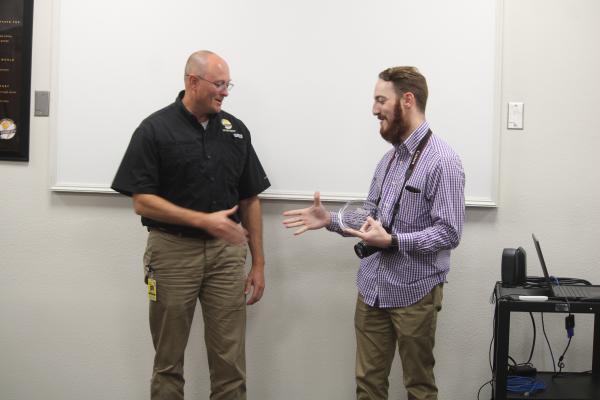 Sealy ISD Superintendent Bryan Hallmark and the Board of Trustees honored Sealy News Managing Editor Cole McNanna’s nearly four years of service to the community before the last Wednesday’s regular meeting. TRENTON WHITING/COLORADO COUNTY CITIZEN