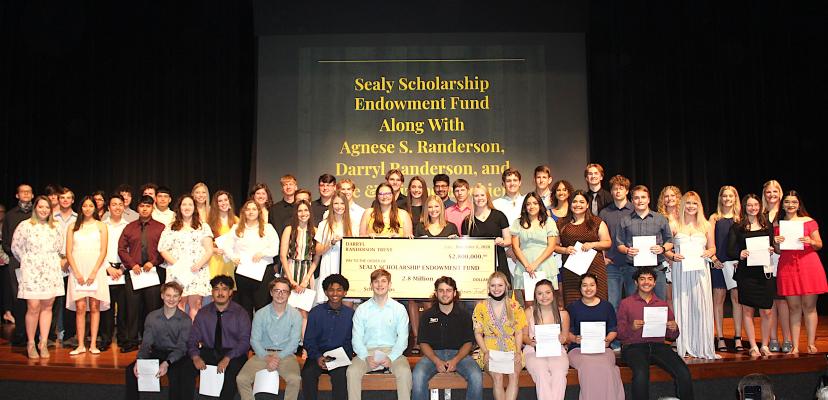 Thanks to the Sealy Scholarship Endowment Fund, along with a $2.8 million donation from the Daryl Randerson Trust last fall, all 53 students who applied won some kind of scholarship at the Sealy senior awards night Monday, May 24, at the Thomas E. Golson Auditorium. PHOTOS BY COLE McNANNA