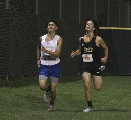 Tiger freshman Gavin Almaguer made his varsity debut at Sealy High School's Frio Friday Night Lights meet last Friday with a 13th-place overall finish. COLE McNANNA