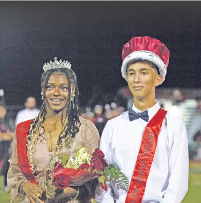 Aubani Cormier and Gustavo Lara were crowned Brazos High School’s Homecoming Queen and King during halftime ceremonies last Friday night. See the full story on page 8. PHOTO BY JIMMY GALVAN