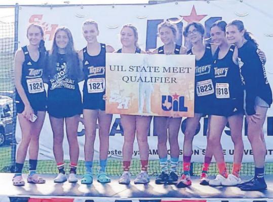 The Lady Tiger cross country team qualified for the UIL State Championship Nov. 6 with a top-four team finish at Monday’s regional meet in Huntsville. Both Sealy cross country teams advanced to state for the first time in nearly 31 years. COURTESY PHOTO