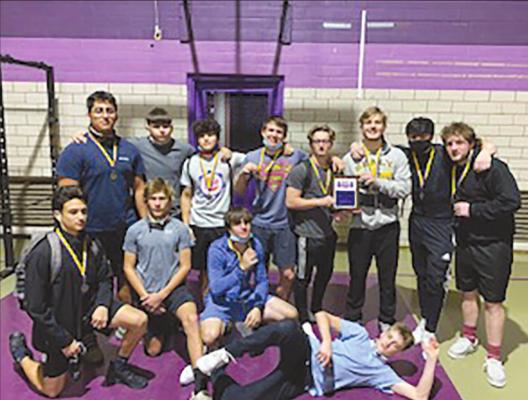 The Sealy Tiger powerlifting team took home first place from the Weimar Meet last Monday, Feb. 1. They were joined by the Lady Tigers in winning both team competitions where eight lifters won their class. Contributed photo