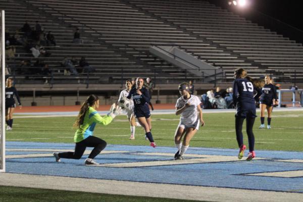 Sophomore forward Avery Schalla capitalizes off an early goalkeeping error to put the Lady Tigers up 3-0 in the first 10 minutes. CONTRIBUTED PHOTOS