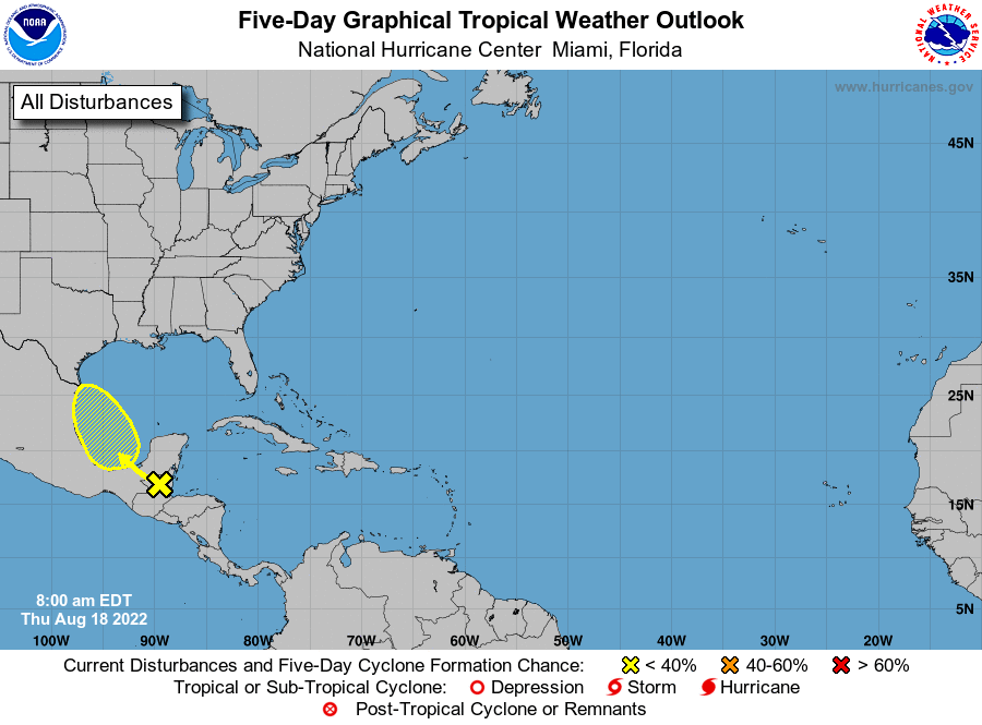 Five day weather map