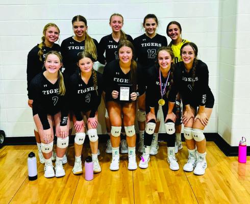 The Sealy Lady Tigers posted an 8-1 record at the Big Mac Aldine Tournament last weekend and came away with the Consolation bracket championship. COURTESY PHOTOS