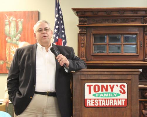 HANS LAMMEMAN Stan Kitzman emphasized border security as a concern of his during his introduction as a candidate for the office of Texas House of Representatives District 85. 