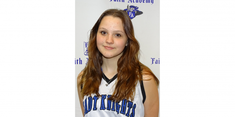 Reagan Shepherd earned player of the week honors for recording six points and six rebounds in the Lady Knights' game against Fayetteville. (Contributed photo)