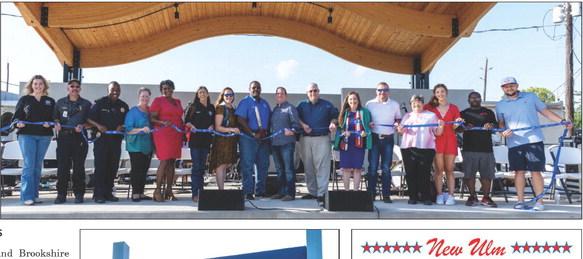 Brookshire cuts ribbon on Zahimen Stage at Downtown Plaza