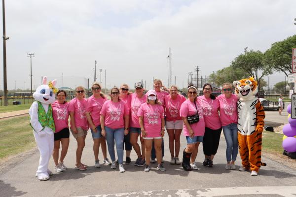 The Easter Bunny and Tiggy joined volunteers that helped the 10th annual Easter Eggstravaganza run smoothly, including Shae Whatley, Amanda Cendalski, Kristiann Miller, Savannah Stanford, Joanna Kruzel, Shannon Atwood, Carol Oliver, Lori Baber, Jill Waters, Cortney Janicek, Leslie Ellis and Lesley Blanks. COURTESY PHOTO
