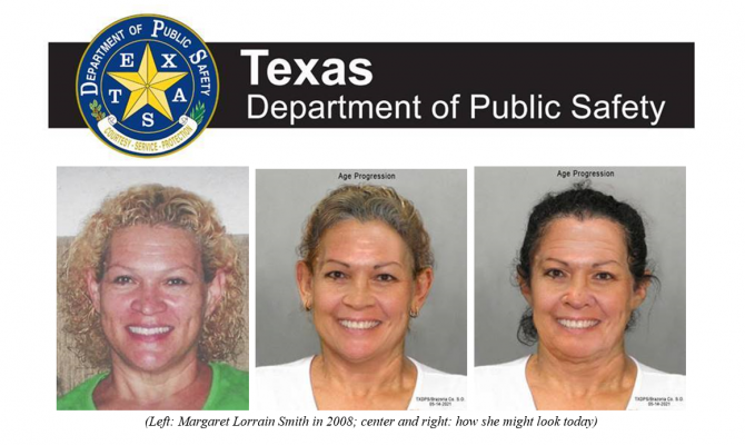Margaret Lorrain Smith has been added to the Texas 10 Most Wanted Fugitives list. Smith, 62, has been wanted since 2009 for fleeing during her capital murder case. CONTRIBUTED PHOTO