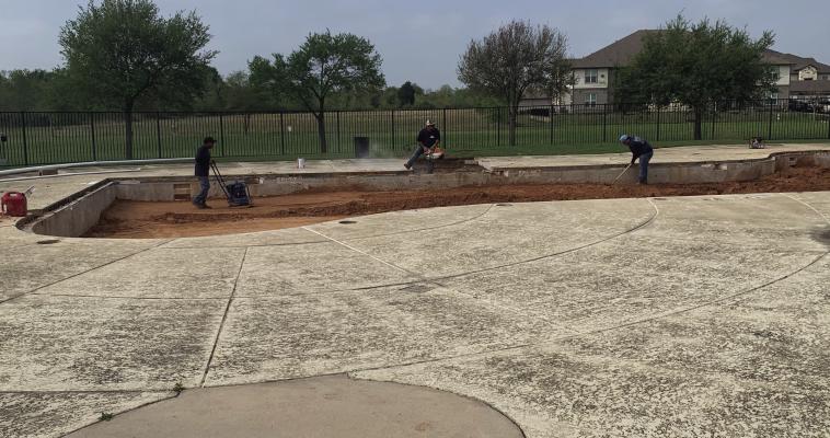 After months of planning, the city of Sealy has begun work on transforming the city pool into a splashpad for the community. Workers were seen working on the conversion this week.