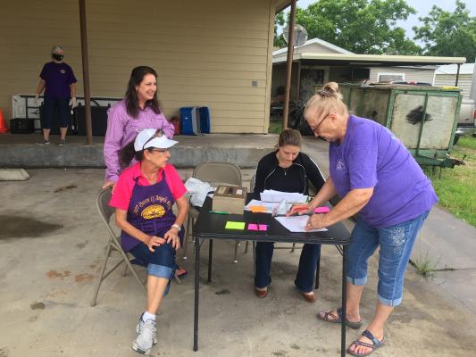 Locals kept the Catholic Daughters of the Americas busy during the June 4 Chicken Fried Steak dinner. Pictured in the back is Cheryl Engelhardt, in the middle are Melinda Witte and Robin Hanzelka and in the front are Alice Gabrys and Dorothy Bodle. CONTRIBUTED PHOTO