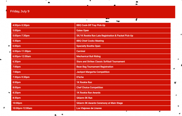 Sealybration Friday schedule