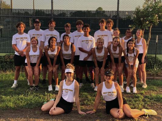 Sealy has a bye for Bi-District, so this is your Bi-District Champs for Team Tennis: Trinity Harding, Hayden Kalinec, Eliza Fausto, Max Hinze, Emmy McDaniel, Parker Vesely, Sam Biberstein, Kaden Crawley, Mason Infante, Reese Reichardt, Peyton Wilson, Jackson Ellis, Katie Eder, Abraham Barrera, Emily Mock, Blake Pleasant and Hailey Svoboda.
