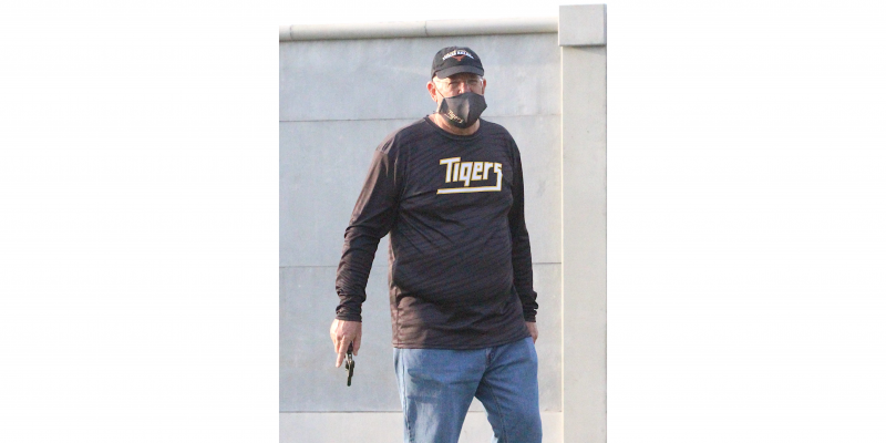 Ed Marcinkiewicz prepares to start the boys’ varsity race at Sealy High School’s tri-meet Oct. 8, 2020. The hall of fame coach lost his battle with cancer Friday at the age of 59. COLE McNANNA