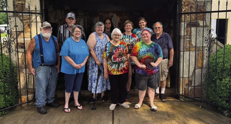 On Saturday, May 4 the Wallis KJZT #22 cleaned the Guardian Angel Church Grotto for Join Hands Day. Members who attended and helped in the cleaning are as follows from left to right: David Kulhanek, Stanley Michulka, Eugenia Kulhanek, Judith Kulhanek, Cynthia Acuna, Adela Wadephul, Eileen Parks, Rebecca Colson, Joleen Phillips and John Wadephul. Theresa Kulhanek and Matthew Ridgway were also present. Rebecca Colson c/o Matthew Ridgway took the picture.