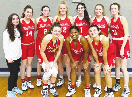 The Bellville Brahmanette basketball team competed in the Weimar tournament last week and earned a 3-3 record where they won the consolation bracket with a 40-37 win over Schulenburg. CONTRIBUTED PHOTO