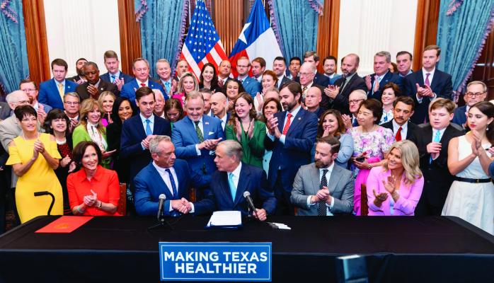 US Secretary of Health and Human Services Robert F. Kennedy, Jr. was in Austin Wednesday for the ceremonial bill signing of Senator Kolkhorst’s “Make Texas Healthy Again” legislation.