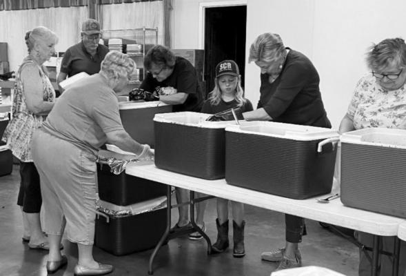 The Extension Education Association of Austin County held a barbecue fundraiser July 8 and distributed 528 plates to raise funds. The fundraiser was coordinated by Judy Schulz and Doris Glenewinkel of Bleiblerville EEA. CONTRIBUTED PHOTO