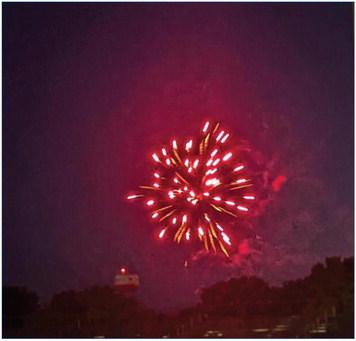Fireworks light up sky for Fourth of July