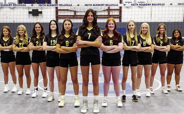 The Faith Academy Lady Knights battled through a hard district season this year and came home with a thirdplace finish in district. COURTESY PHOTO