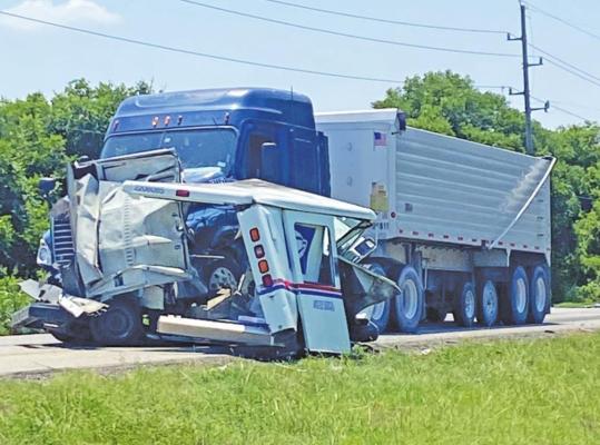Female postal carrier airlifted following crash