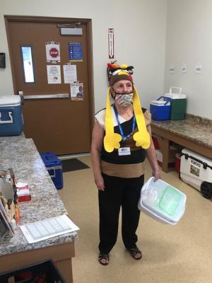 Christy Bohnert volunteered with HOA Incorporated of Austin County Meals on Wheels to those in need last week.