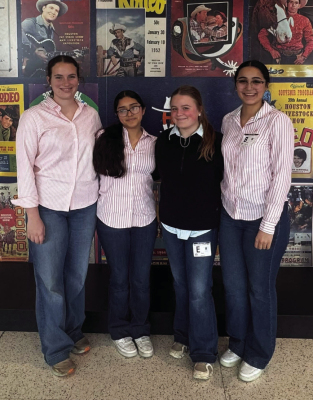 Sealy FFA kicked off HLSR with the Dairy Cattle judging contest . Solid day placing 13th in a deep field. Top scorers were from left, Sydney Petrash, joined by Brianah Sanchez, Blair Marsh and Jennifer Nino. Stay tuned for this group and the rest of the DC crew will continue learn, develop, and compete. COURTESY PHOTO