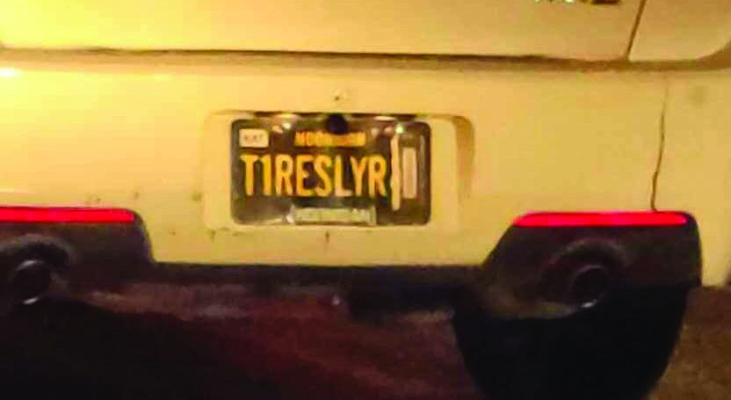 This is one of the most popular replica plates being used illegally on vehicles. Replicas provide a challenge to authorities when attempting to run plates during traffic stops. COURTESY PHOTO