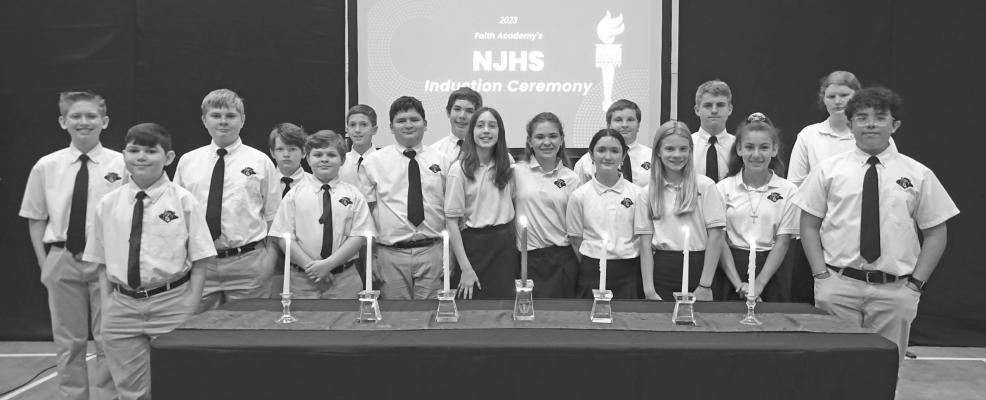 Pictured left to right: Back: Kaleb Jacobs, Bryson Stolz, George Marsh, Austin Morisak, Michael Wilson, Riley Heyman, Kelton Galle, Sydney Gillen. Front: Drake Van de Brunhorst, Smyth Poston, Eli Perez, Eve Hyslop, Brooklynn Logan, Paige Landrum, Kayleigh Kendrick, Aliyah Wilson, Ellis Lanham. CONTRIBUTED PHOTO