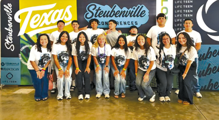 Youth from Immaculate Conception Church in Sealy attended the Lone Star Steubenville Youth Conference in Irving June 19-21. The Steubenville Youth Conference is a threeday event for Catholic teens to meet, fellowship and worship with other teens. COURTESY PHOTO