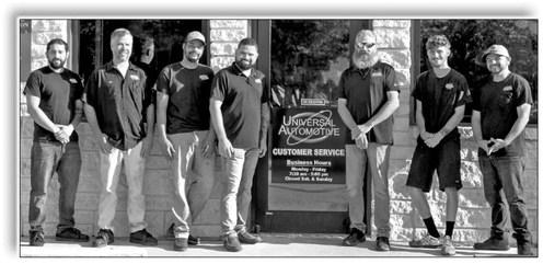 Need to get your vehicle fixed right? Austin County voters selected Universal Automotive as the best auto repair shop and runner up best friendliest employees. Left to right Edgar Rodriguez, Paul Kalinec, JD Davis, Jeremy Kalinec, Jude Kalinec, Tyler Davis and Mike Lopez.