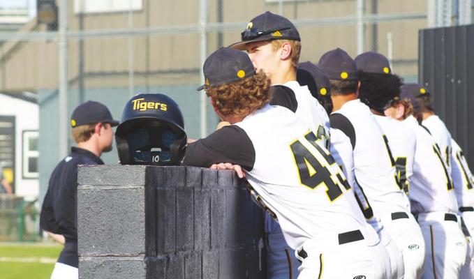 The Sealy Tigers await their playoff-opening game against Leland May 7 at Aubrey “Mutt” Stuessel Stadium. Bellville High School alumnus Trey Marik was named the Tigers’ next head coach last Thursday afternoon. COLE McNANNA