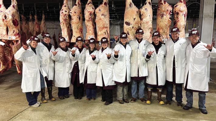 West Texas A&amp;M University’s Meat Judging team won the American Royal Intercollegiate Meat Judging Contest on Oct. 13. Pictured are, from left, Coach Dr. Loni Lucherk, Clayton Stevenson, Lily Hooser, Helene Keiser, Campbell Offield, Mya Alford, Katie Labrum, Coach Will Boyd, Daniel Raab, Will Hauerland and Lane Golla.