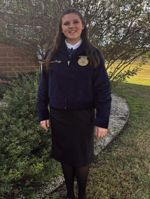 At the Area XI Speaking Development Event at Blinn College, Mattie Muegge presented her Junior Prepared Speech as the only eighth grade member speaking against other freshman students. Mattie placed 10th and has a bright future ahead. COURTESY PHOTO