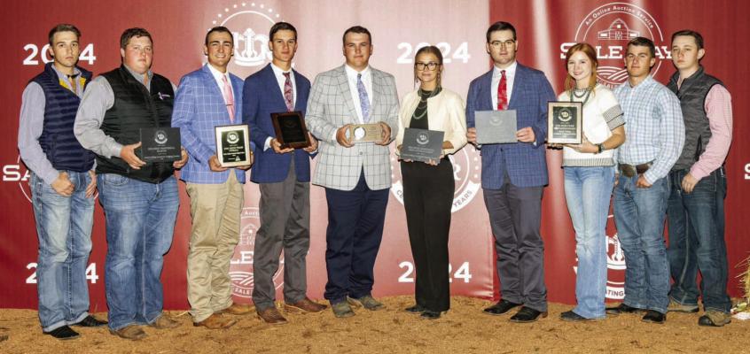 The Blinn College livestock judging team placed fifth at the American Royal contest this week. Team members are (from left) Cash Dean, Maddox Hartmann, Lane Higbie, Grant Kubala, Lane Hogan, Maggie Brumnett, Owen Seidenberger, Shelby Cones, Cayl Doise, and Mason Wurzbach.